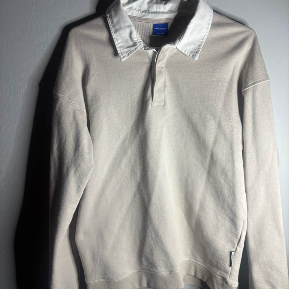 Jack & Jones Cream Polo Shirt